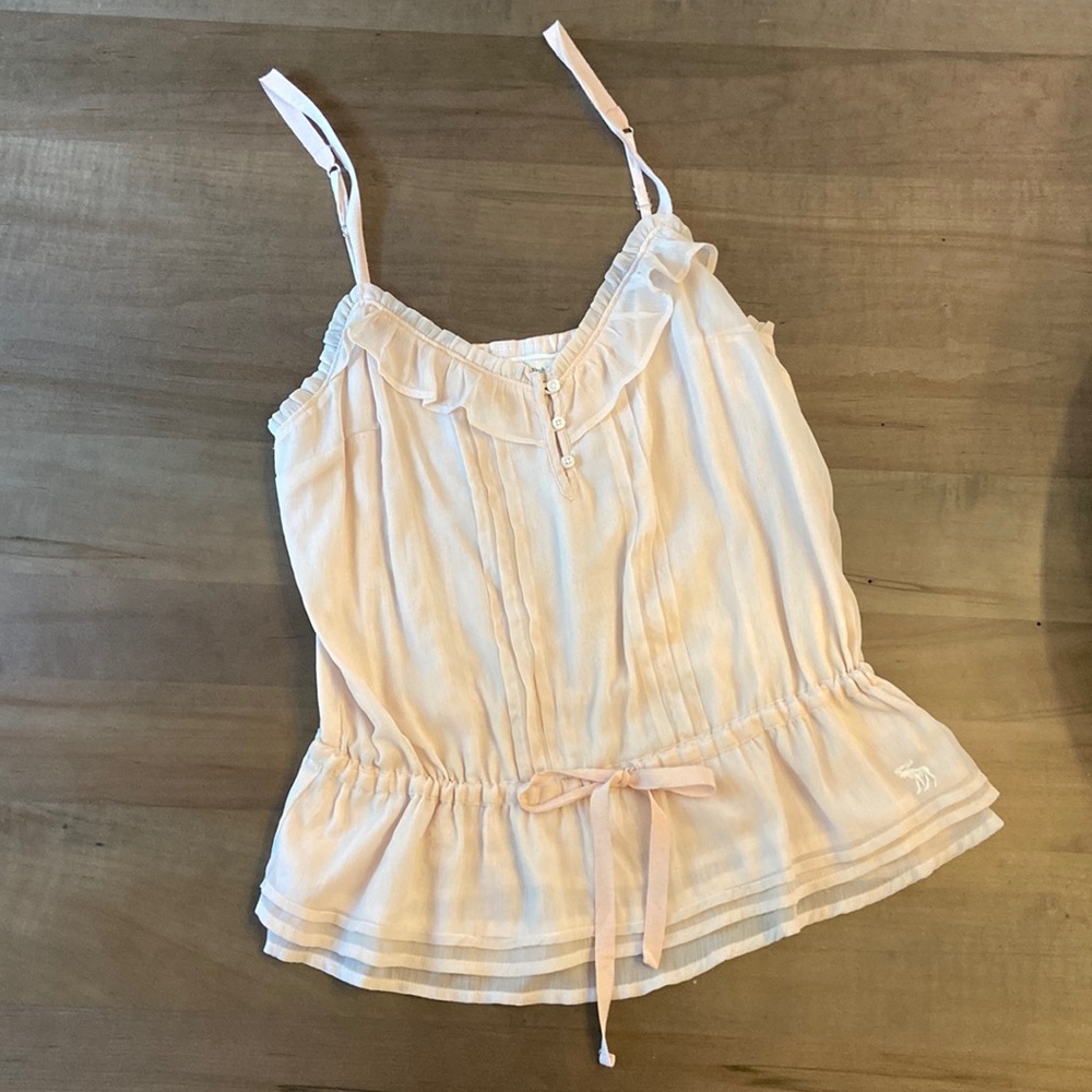 Abercrombie & Fitch Ruffled Tank Top